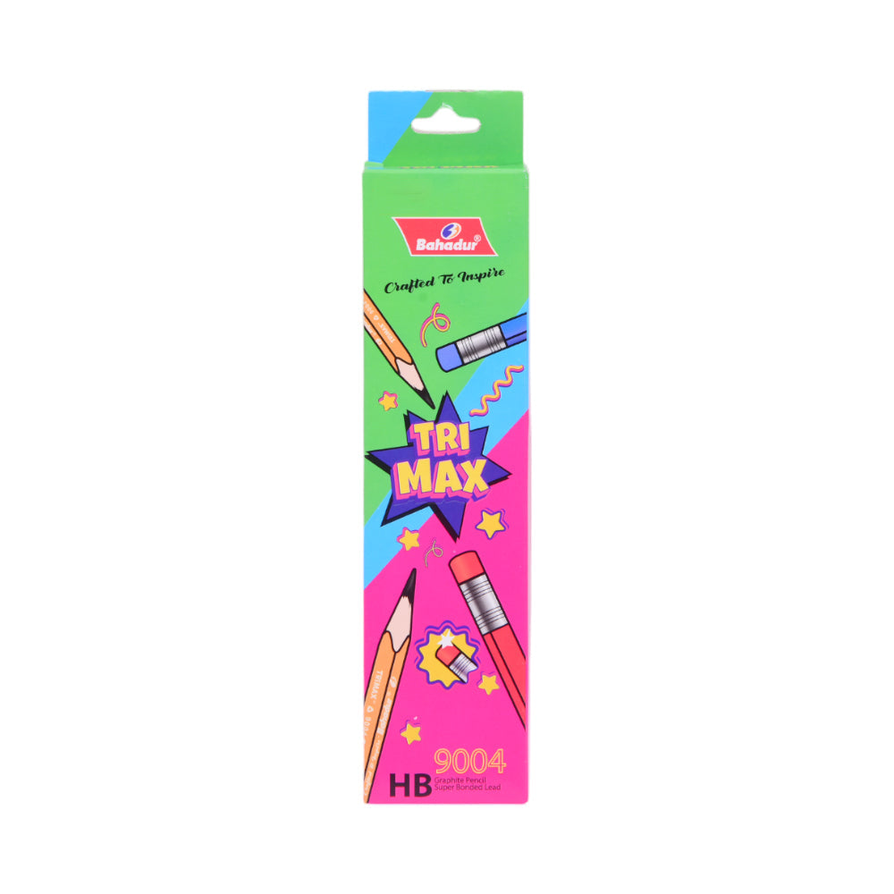 HB 9004 BAHADUR TRI MAX PENCIL 12PCS PACK