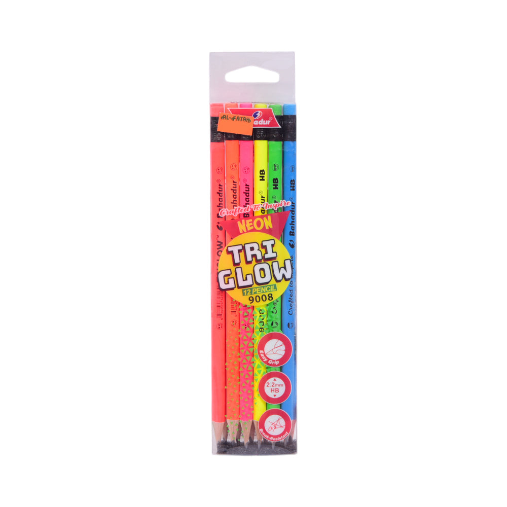Hb 9008 Bahadur Tri Glow Pencil 12PCS Pack