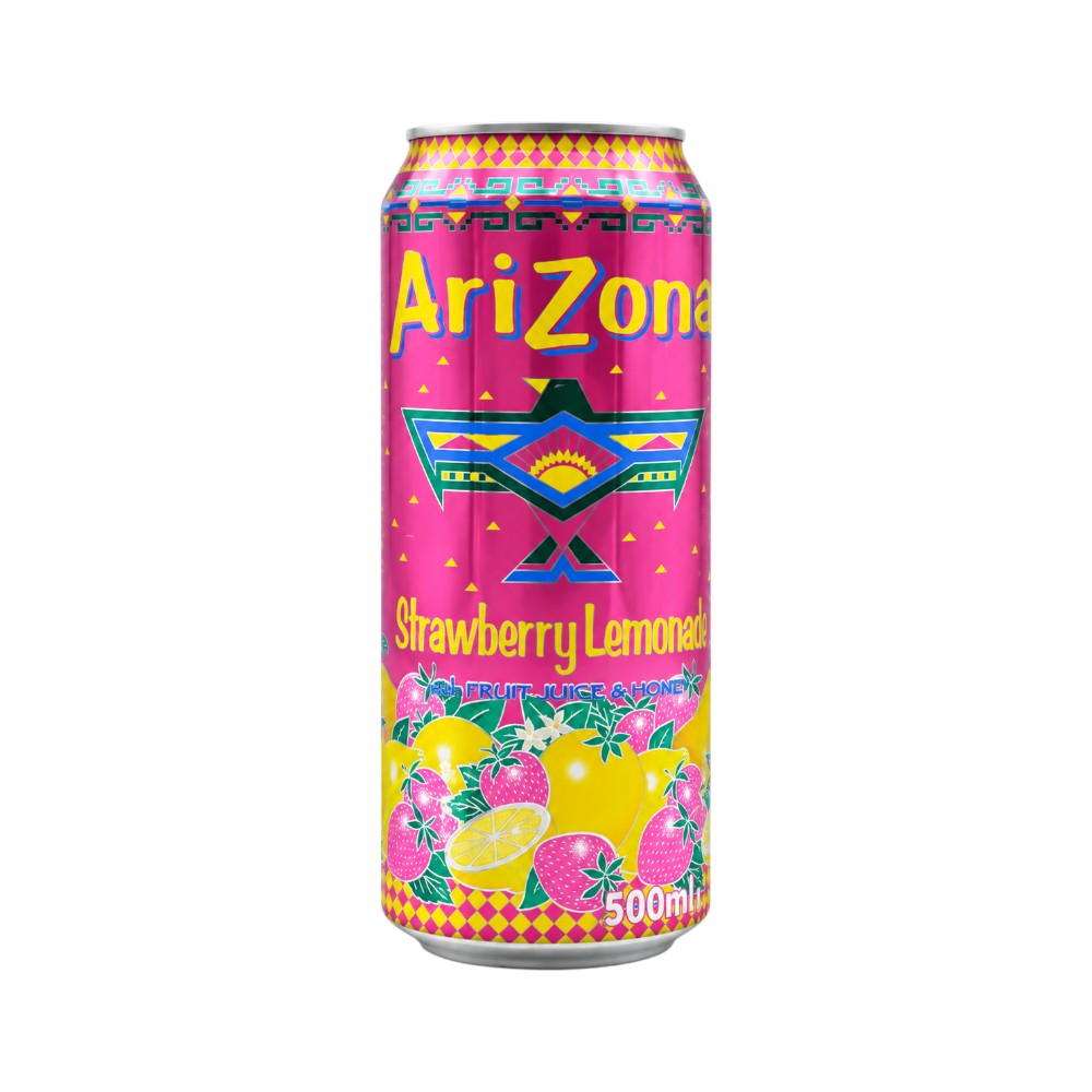 ARIZONA STRAWBERRY LEMONADE FRUIT JUICE COCKTAIL TIN 500 ML