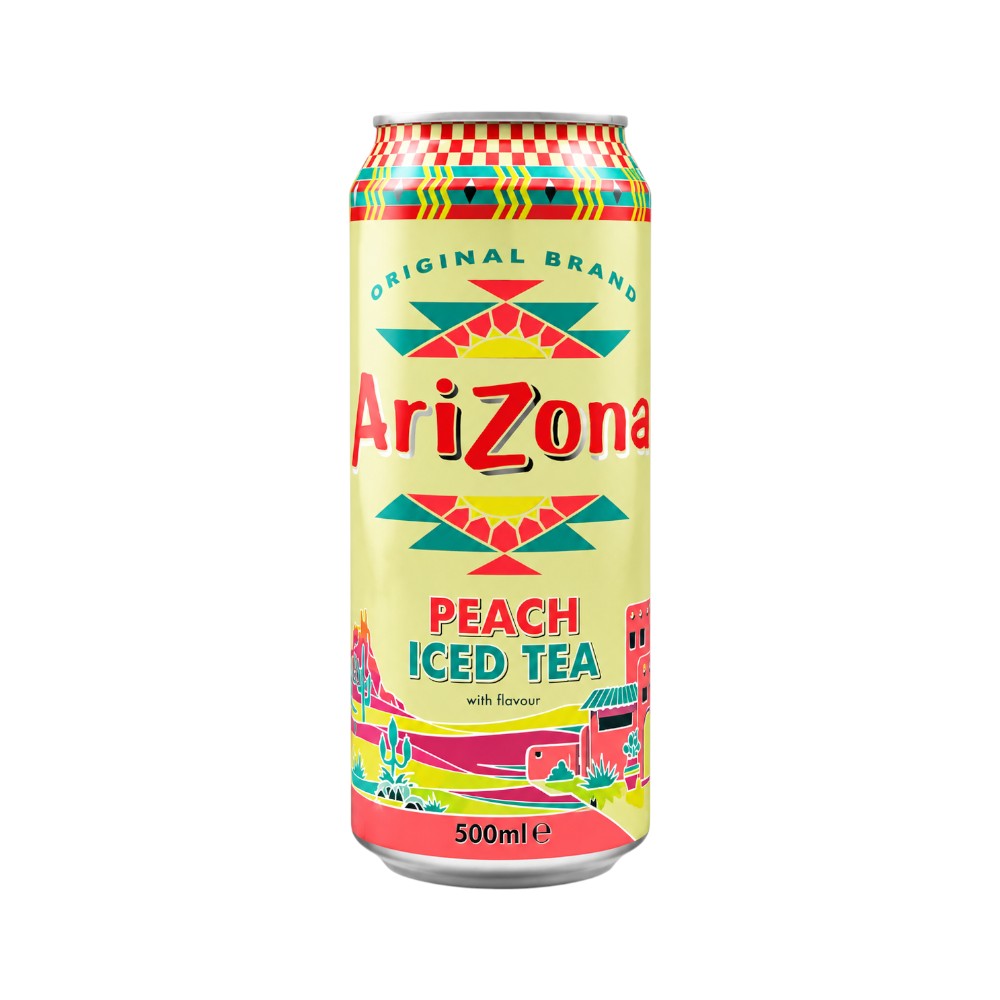 ARIZONA PEACH ICED TEA TIN 500 ML