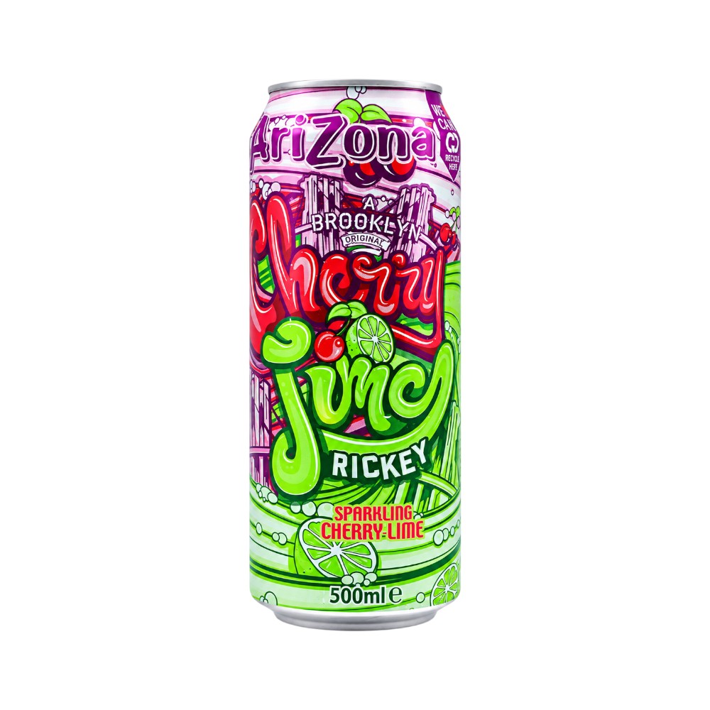 ARIZONA RICKEY SPARKLING CHERRY LIME TIN 500 ML