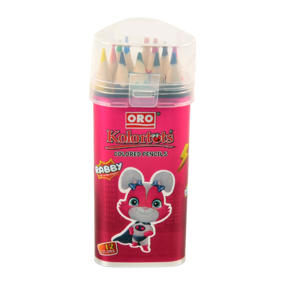 ORO PENCIL 12 COLORS NO. 102 HALF METAL BOX