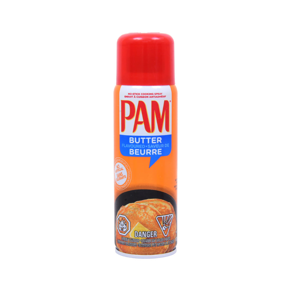 PAM SPRAY NON STICK BUTTER BEURRE DANGER 141 GM