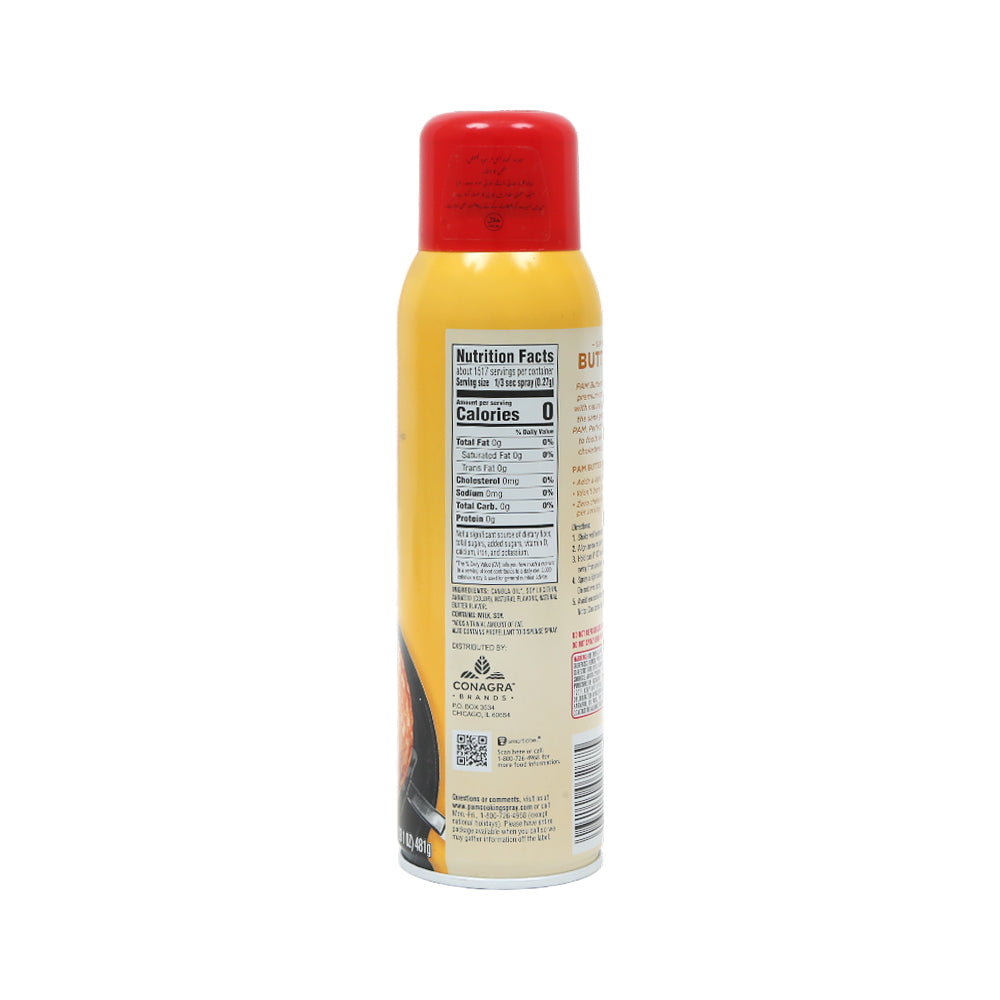 PAM COOKING SPRAY BUTTER COAT NON STICK 481 GM