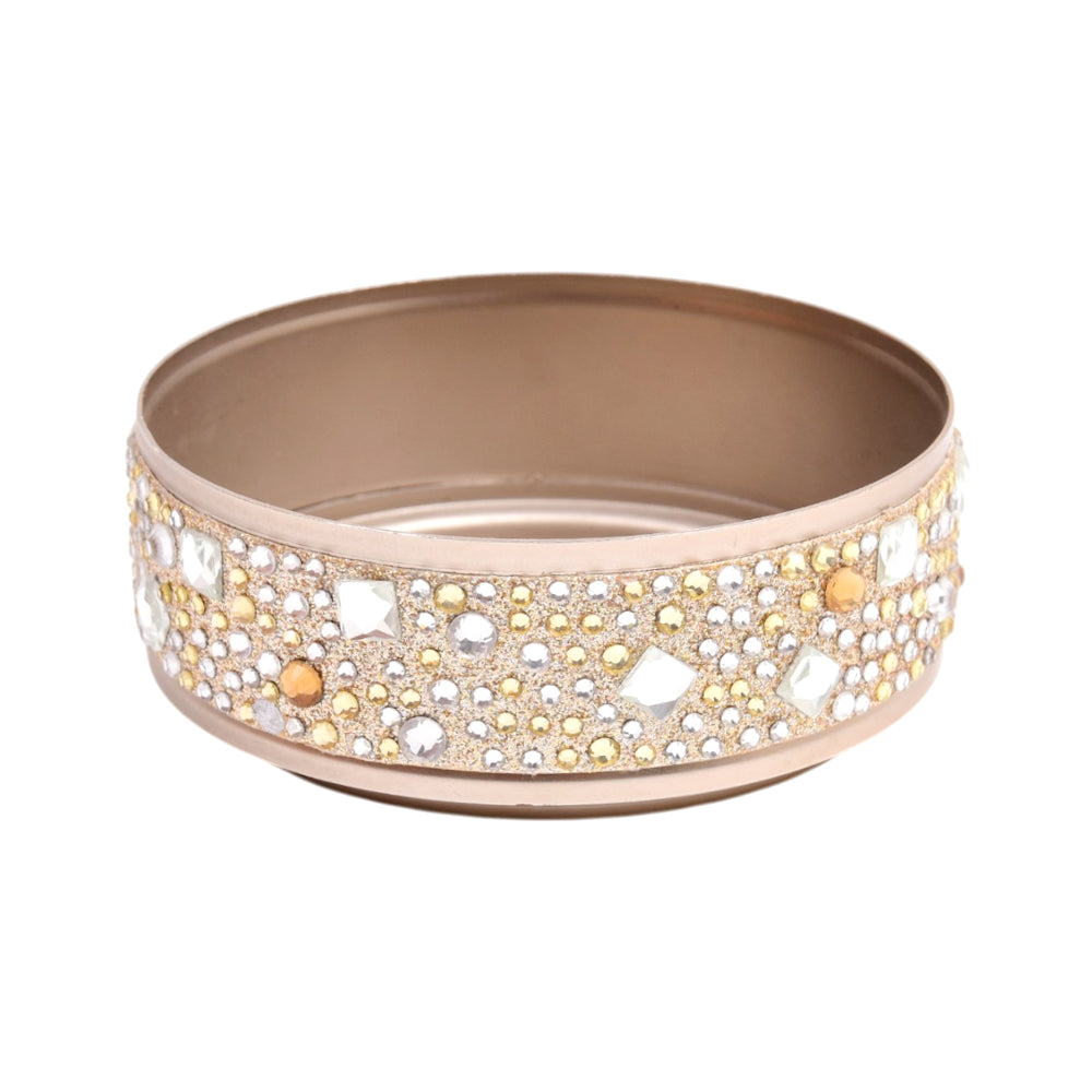 BBW SILVER WITH WHITE & YELLOW CRYSTAL STONES