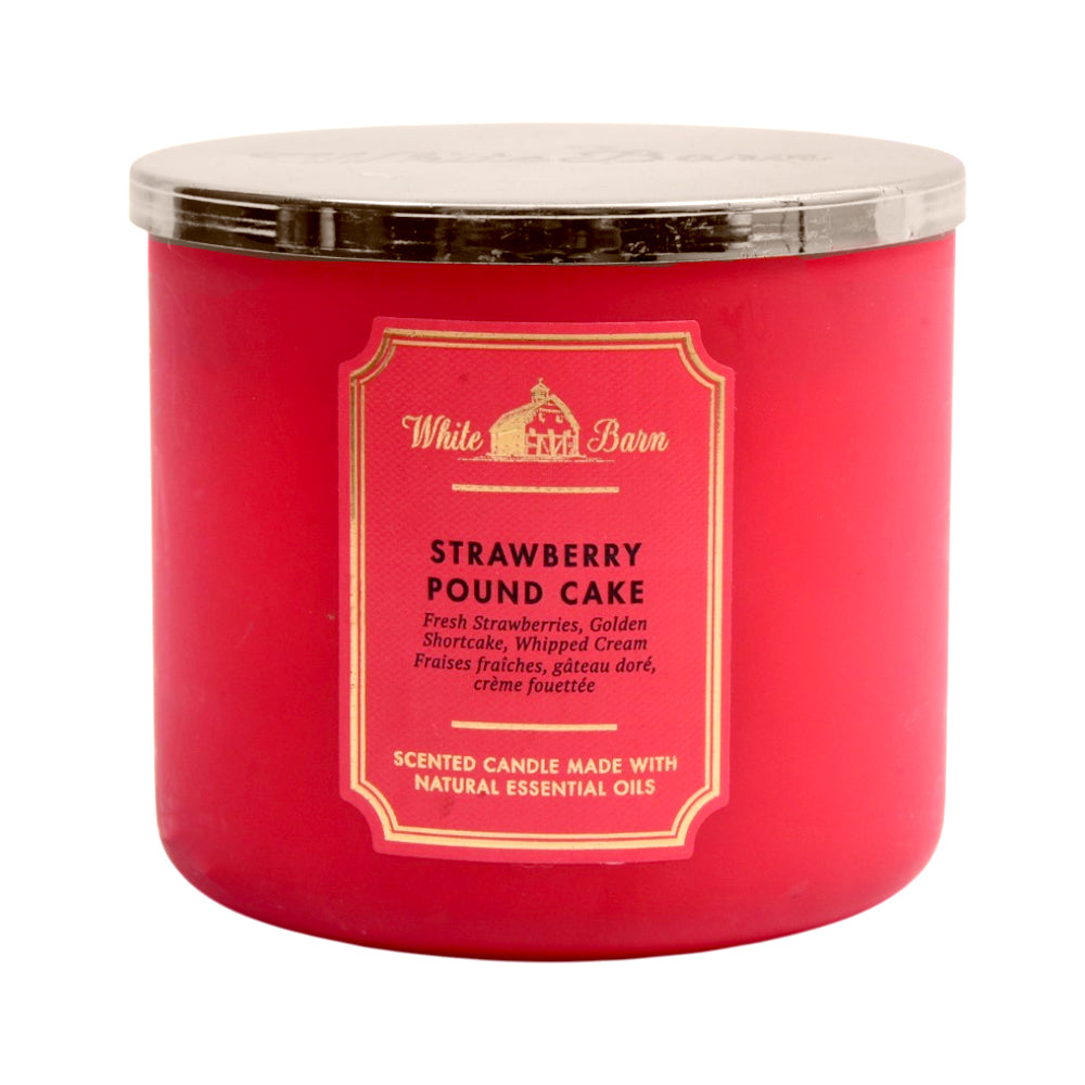 BATH & BODY WORKS WHITE BARN STRAWBERRY POUND CAKE SCENTED C
