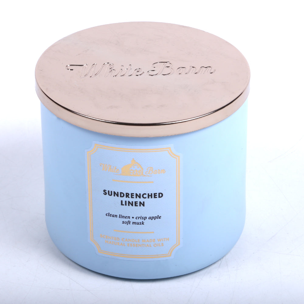 BATH & BODY WORKS SUNDRENCHED LINEN CANDLE 411 G
