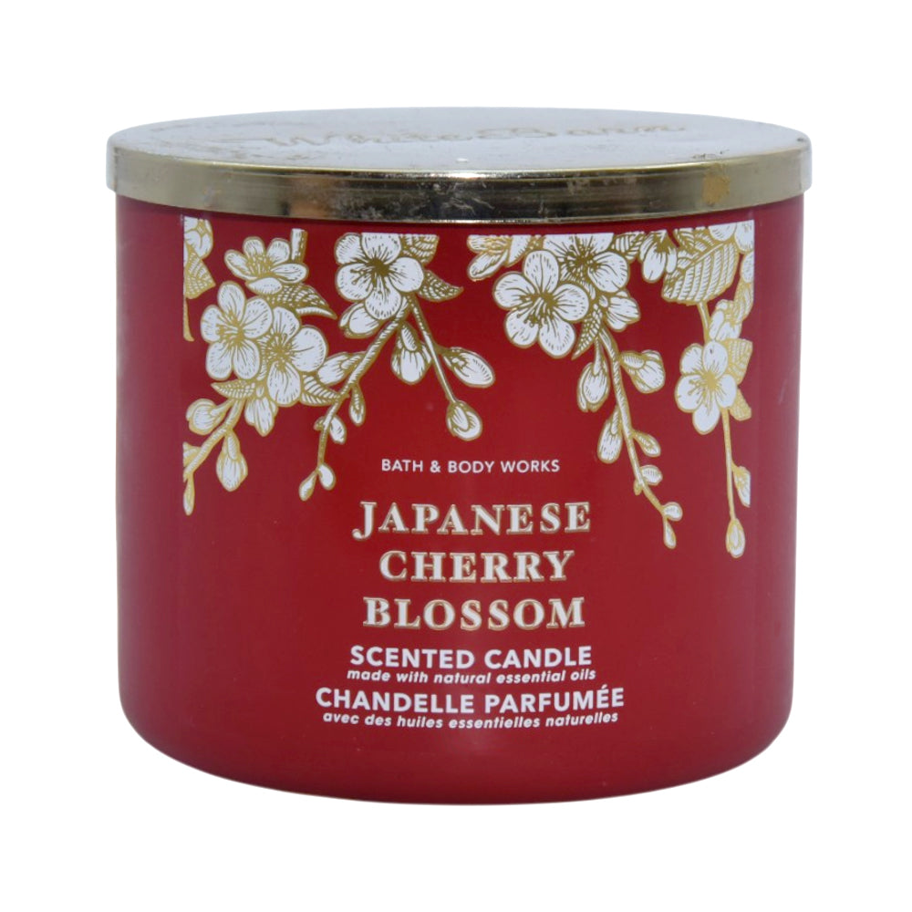 BATH & BODY WORKS JAPENES CHERRY BLOSSOM SCENTED CANDLE 411
