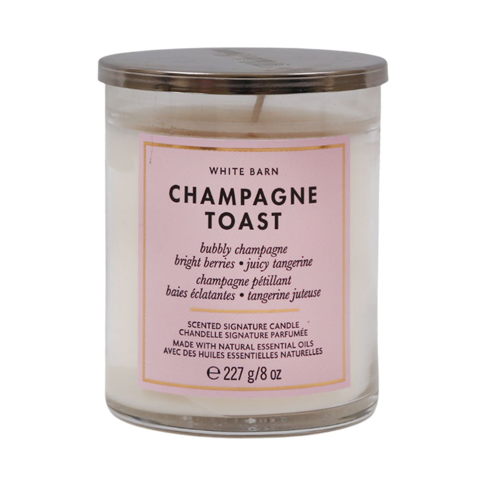 BBW SCENTED CANDLE CHAMPAGNE TOAST WITH NATURAL ESSENTIAL OI