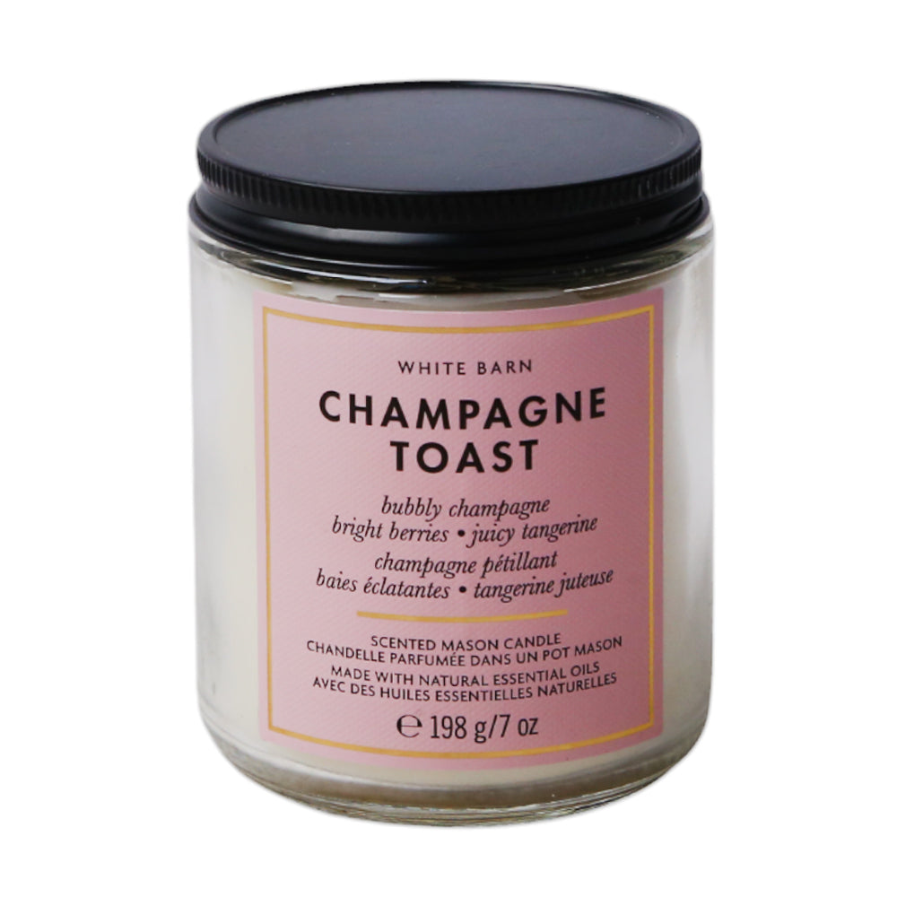 BBW SINGLE WICK CANDLE CHAMPAGNE TOAST 198G