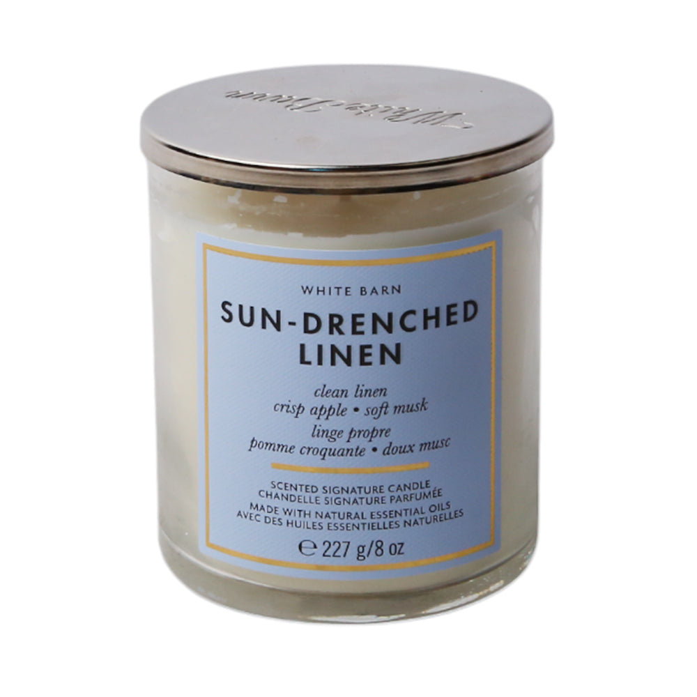 BBW SINGLE WICK CANDLE SUN-DRENCHED LINEN 227 G