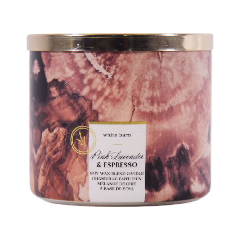 BBW CANDLE 3 WICK PINK LAVENDER & ESPRESSO 411G