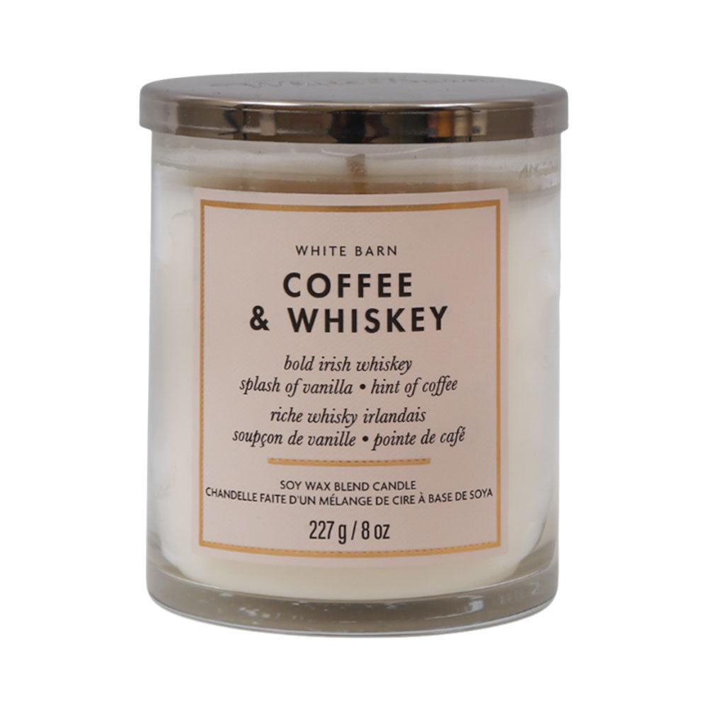 BBW SCENTED CANDLE COFFEE & WHISKEY SOY WAX BLED CANDLE 227G