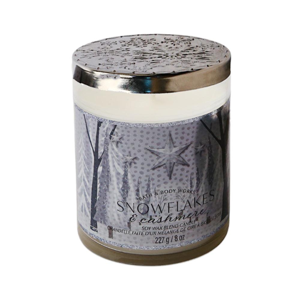 BBW SINGLE WICK CANDLE SNOW FLAKES 227G