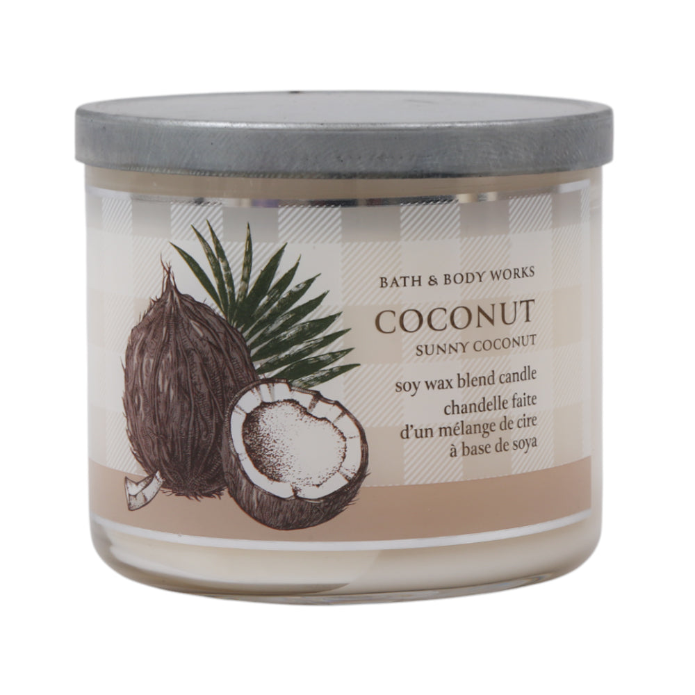 BBW SCENTED CANDLE 3 WICK COCONUT CUNNY COCONUT 411G