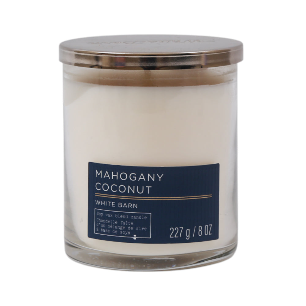 BBW SCENTED CANDLE MAHOGANY COCONUT WITH BARN  227G