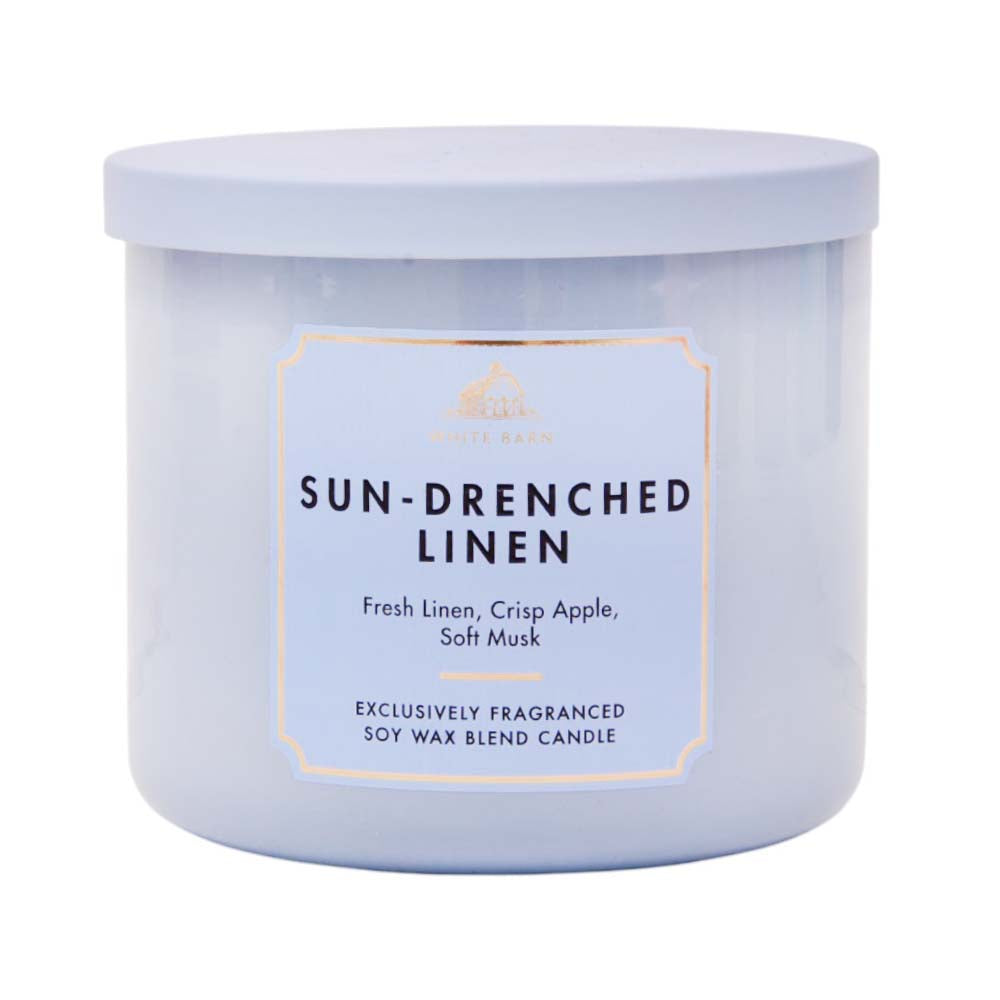 BATH AND BODY WORKS SUN-DRENCHED LINEN CANDLE 411G