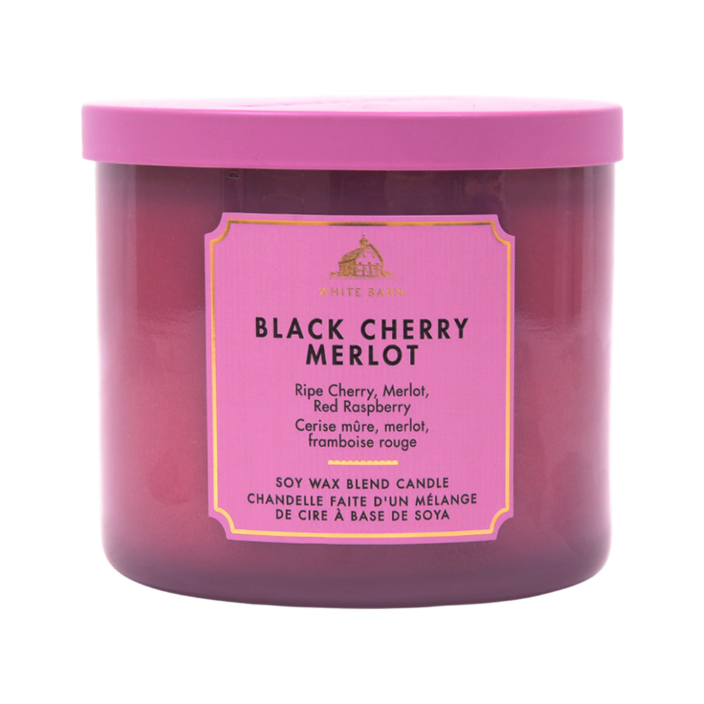 BBW 3 WICK CANDLE BLACK CHERRY MERLOT 411 G