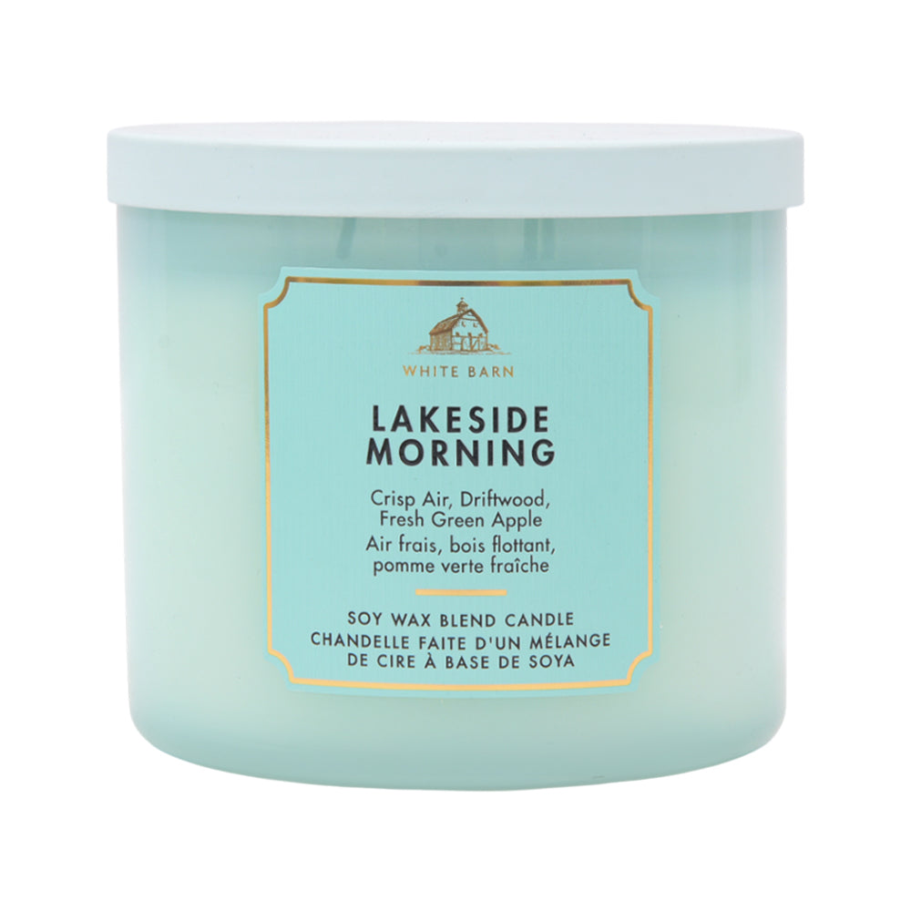 BBW 3 WICK CANDLE LAKESIDE MORNING 411 G