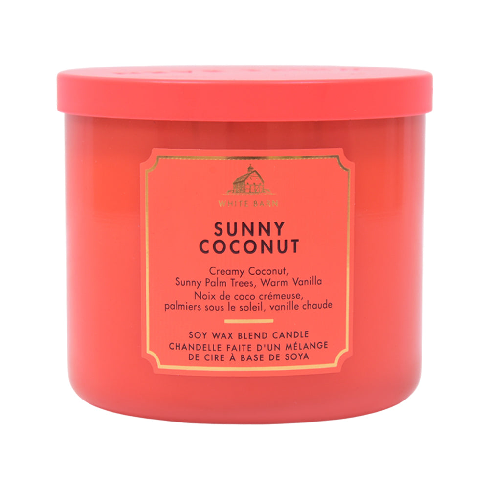 BBW 3 WICK CANDLE SUNNY COCONUT 411 G