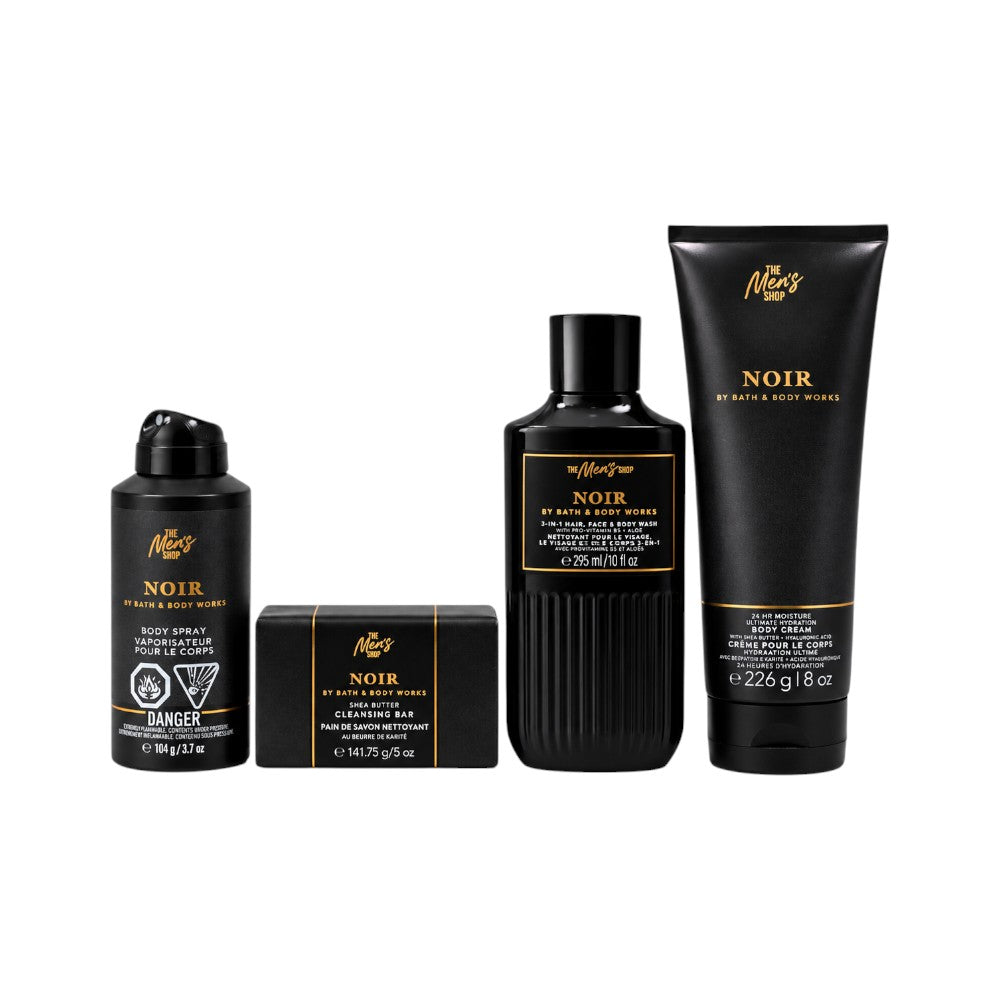 BATH & BODY WORKS GIFT SET  NOIR FOR MEN 4 PC