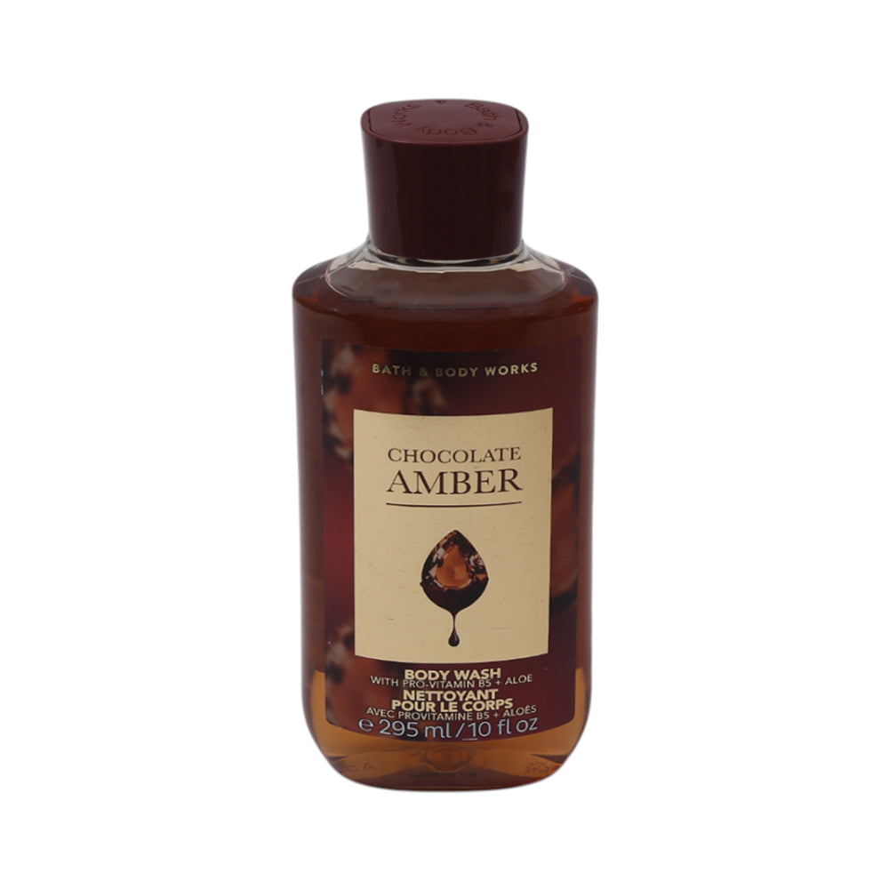 BBW CHOCOLATE AMBER BODY WASH WITH PRO VITAMIN B5 ALOE 295ML
