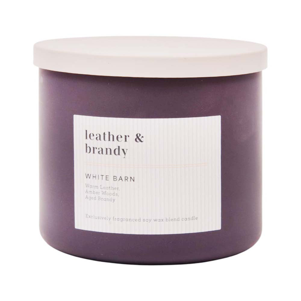 BATH AND BODY WORKS LEATHER & BRANDY CANDLE 411G