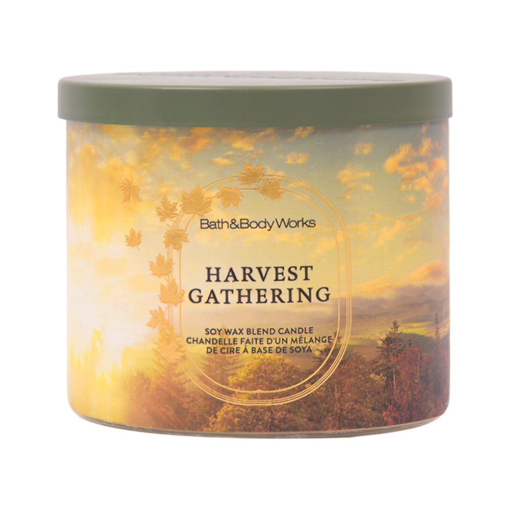 BBW 3 WICK CANDLE HARVEST GATHERING 411 G