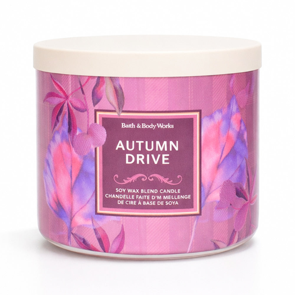 BBW 3 WICK CANDLE AUTUMN DRIVE 411 G