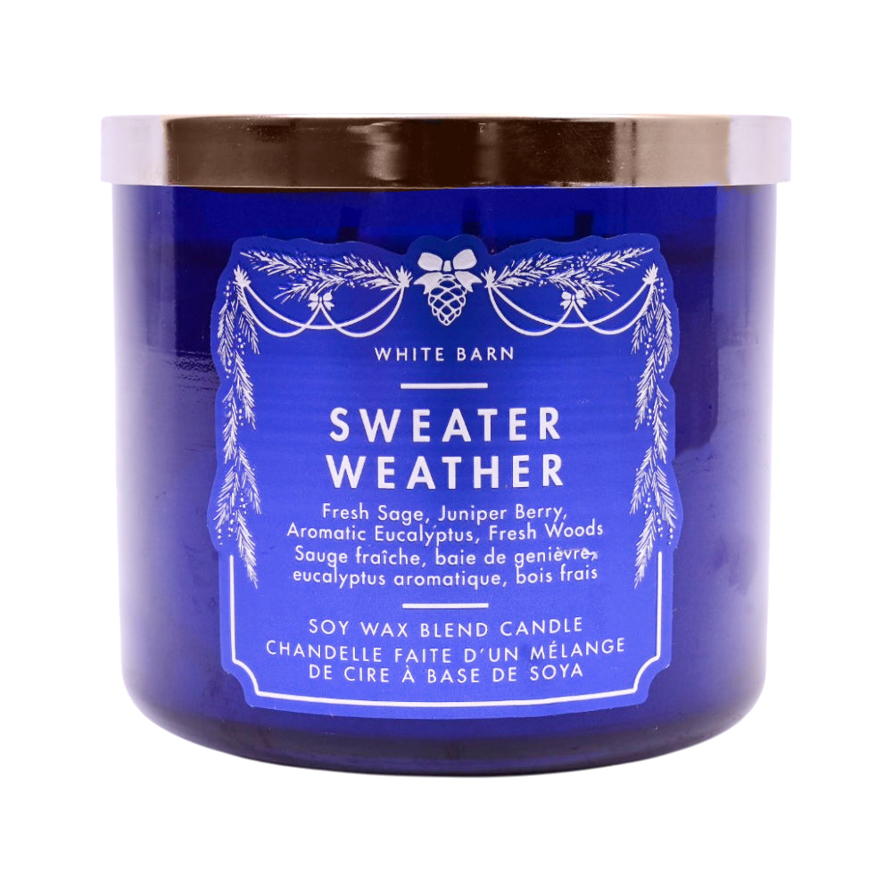 BATH & BODY WORKS SWEATER WEATHER 3 WICK 411 GM