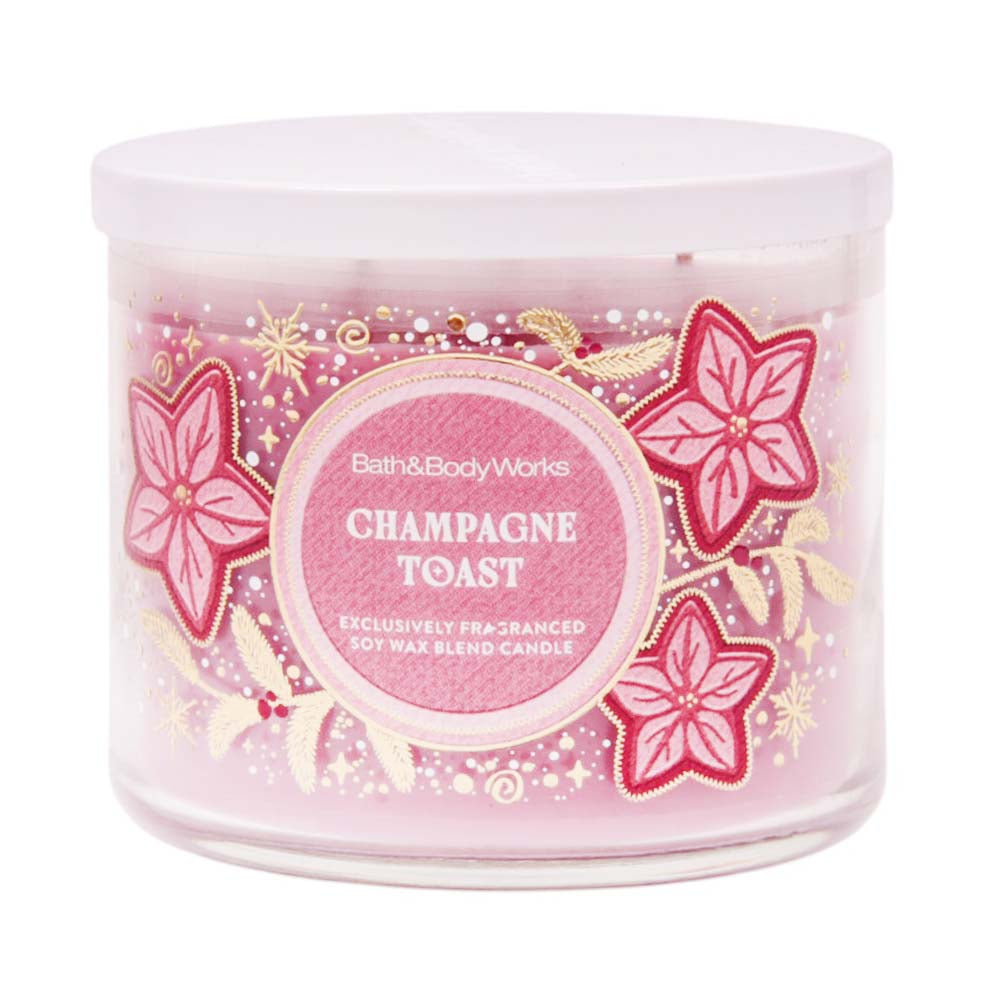 BATH AND BODY WORKS CHAMPAGNE TOAST CANDLE 411G
