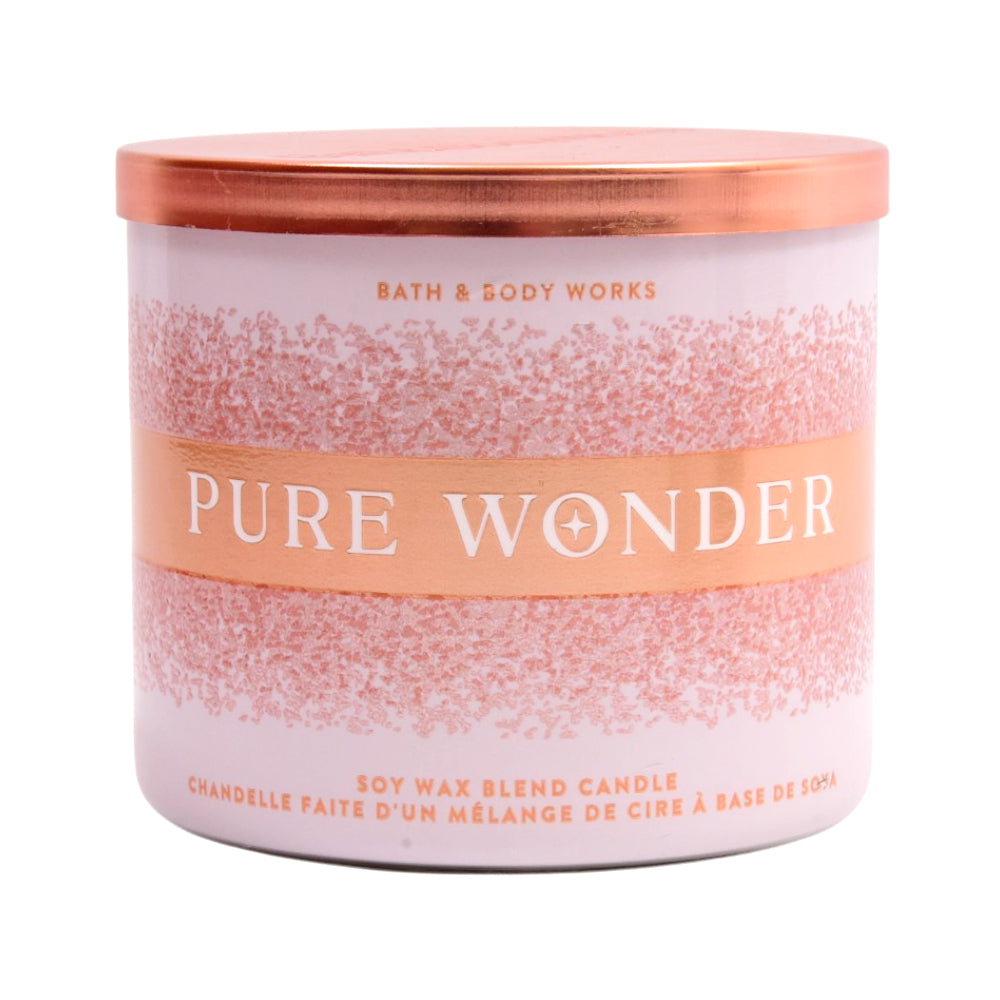 BATH & BODY WORKS 3 WICKET CANDLE PURE WONDER 411 GM