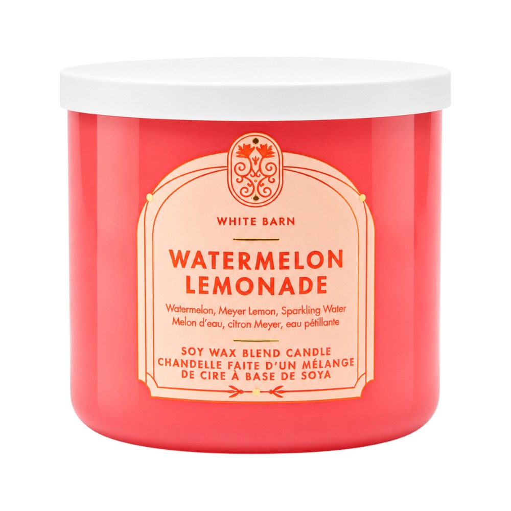 BATH & BODY WORKS 3 WICK CANDLE WATERMELON LEMONDE 411G