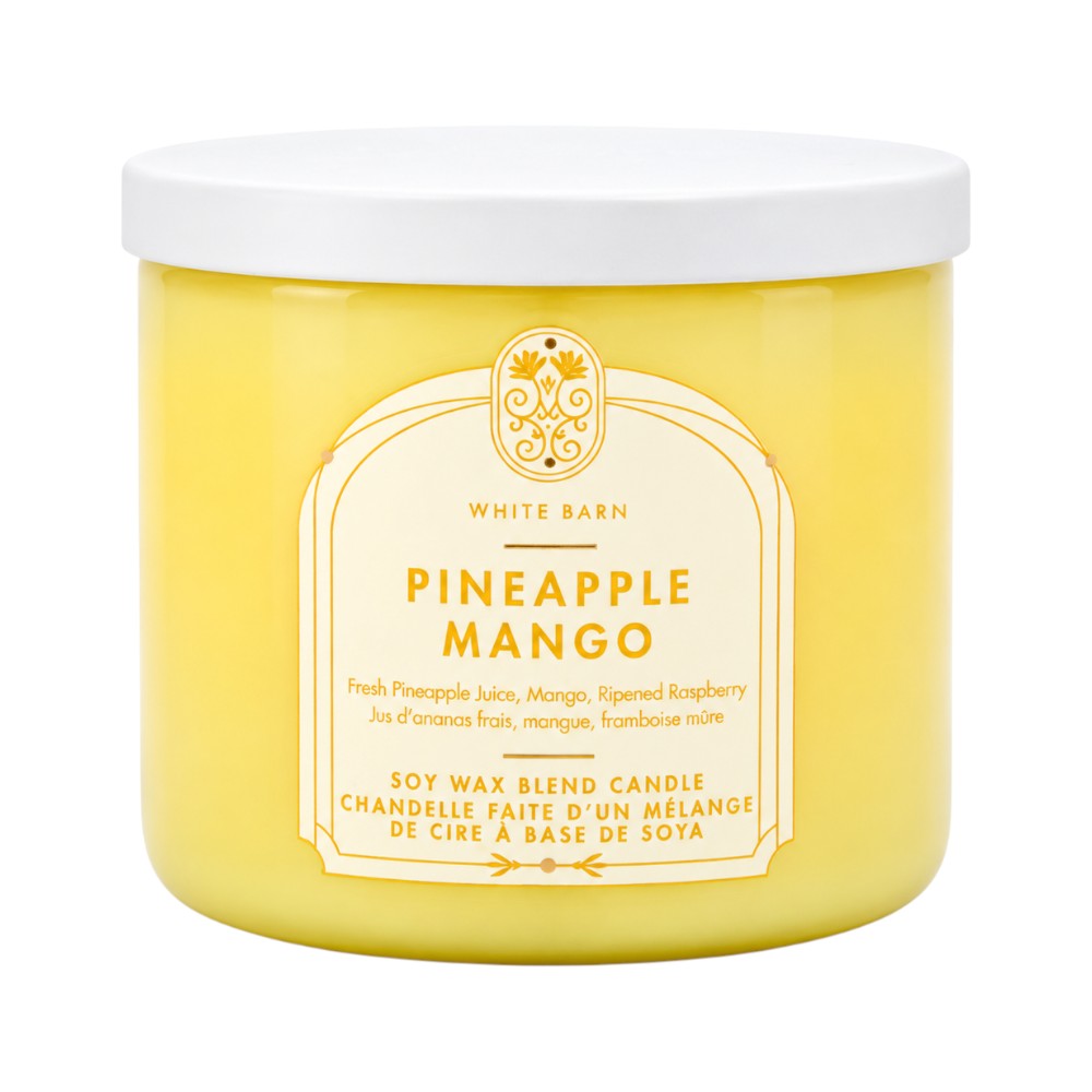 BATH & BODY WORKS 3 WICK CANDLE PINEAPPLE MANGO 411G
