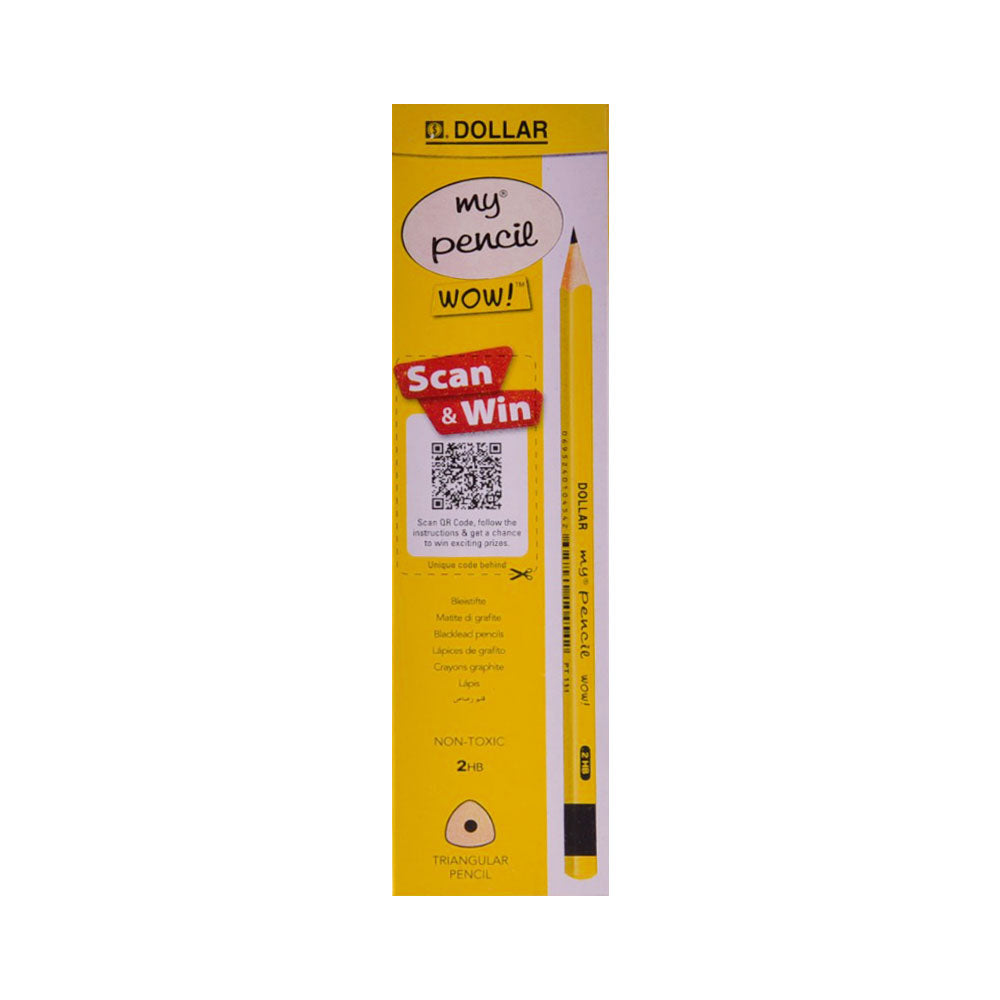 PT111 Dollar My Pencil Pencils 12PC Pack Yellow