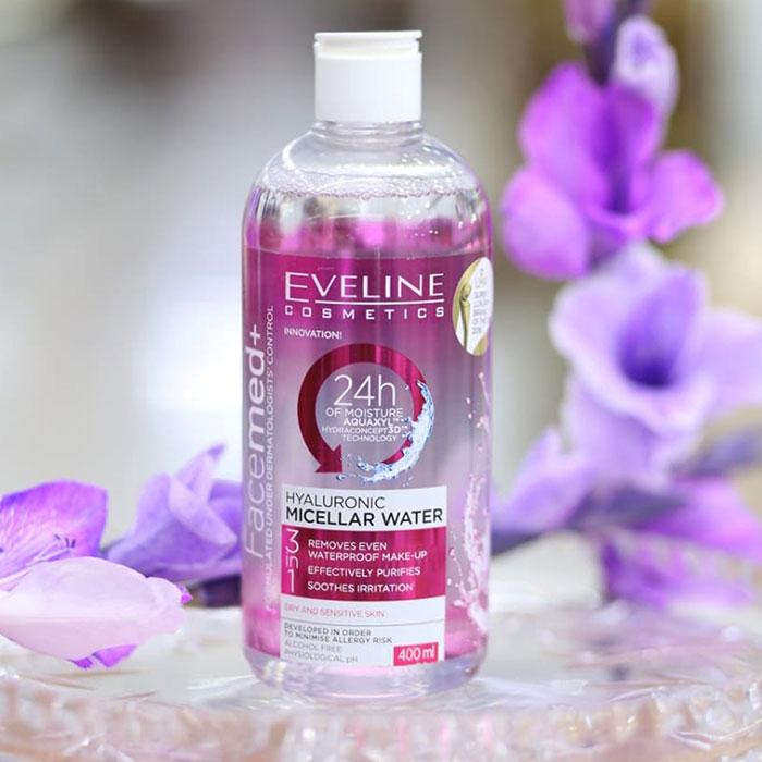 EVELINE HYALURONIC MICELLAR WATER CLEANSER 400 ML PCS