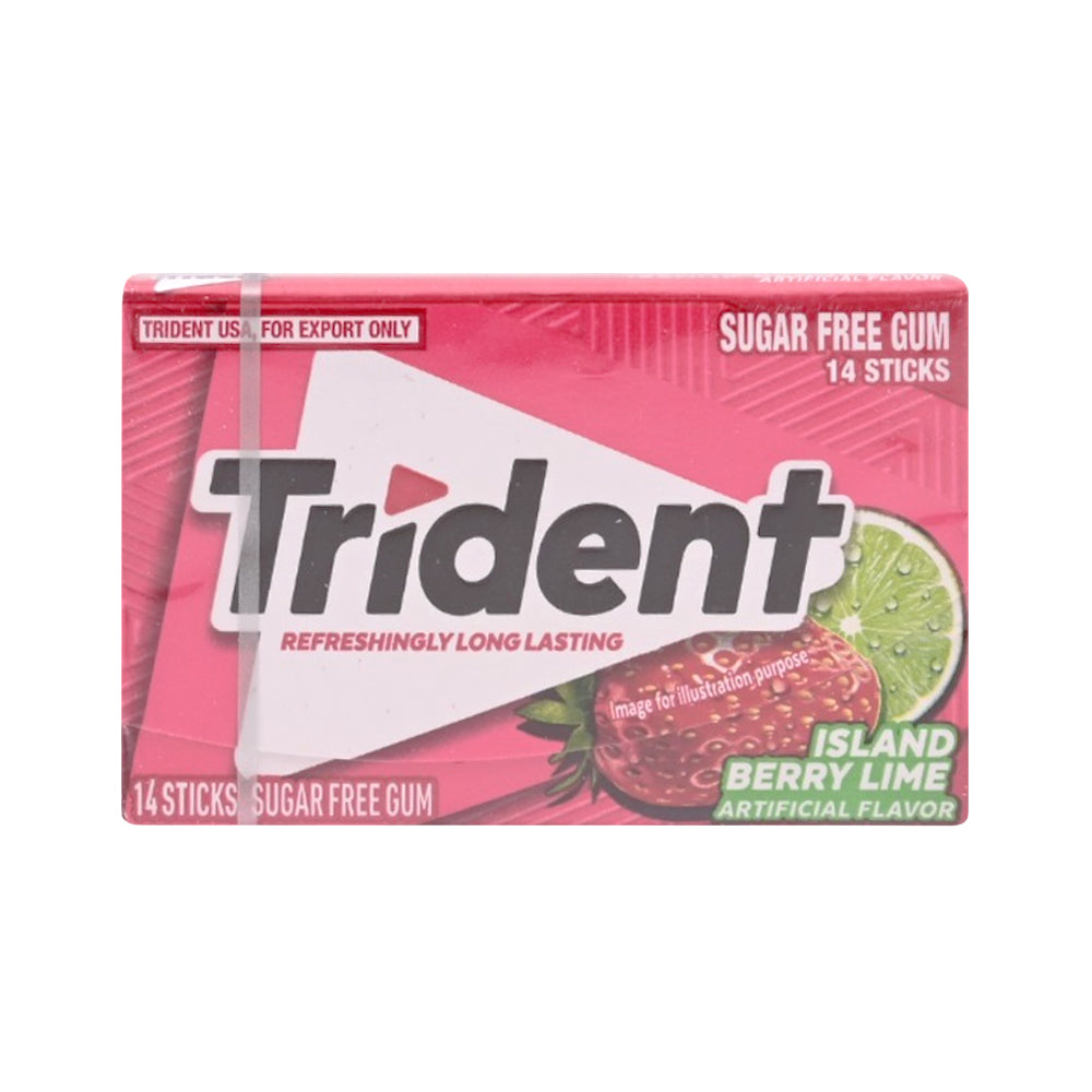 TRIDENT BUBBLE GUM STRAWBERRY 14 STICKS