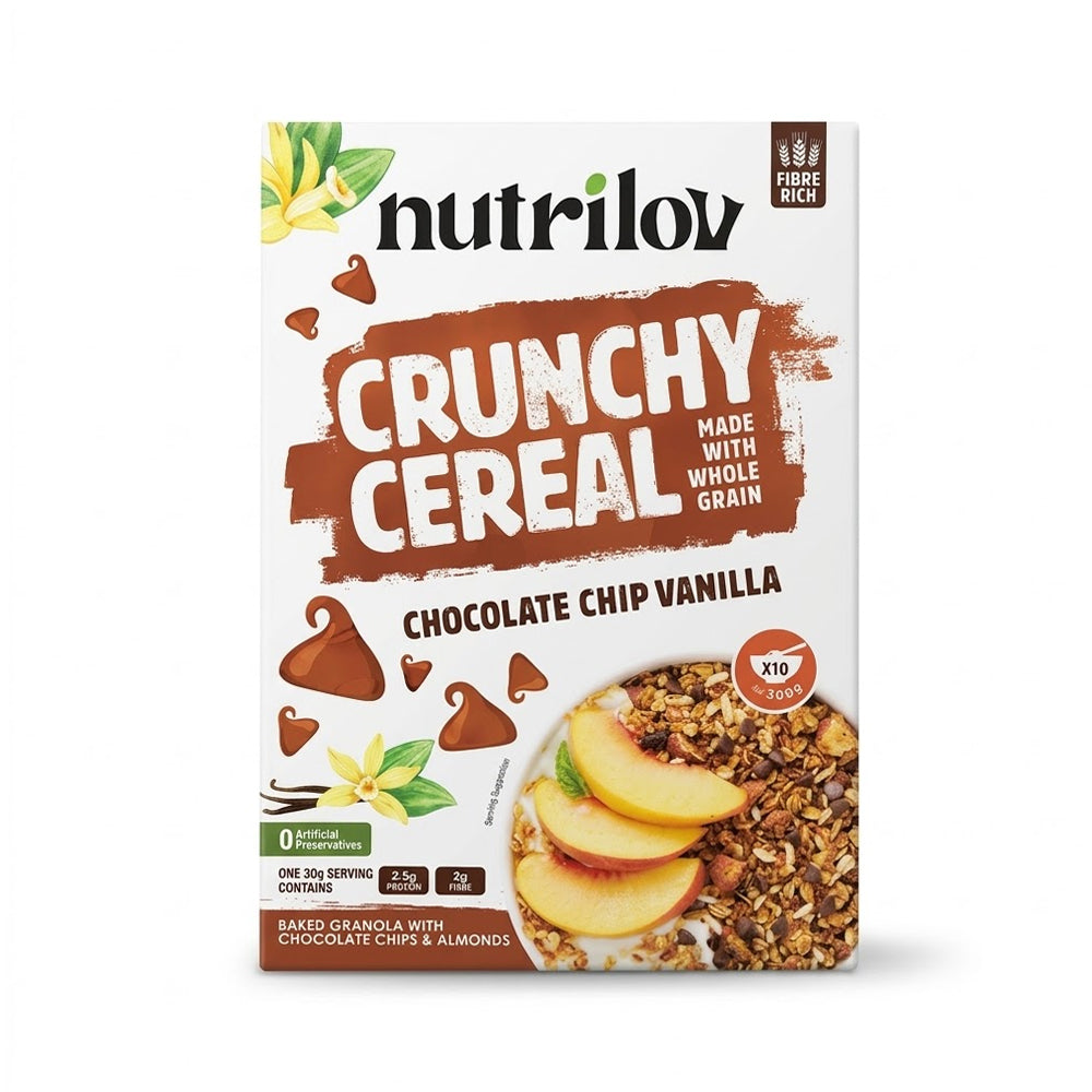NUTRILOV CRUNCHY CEREAL CHOCOLATE CHIP VANILLA 300G