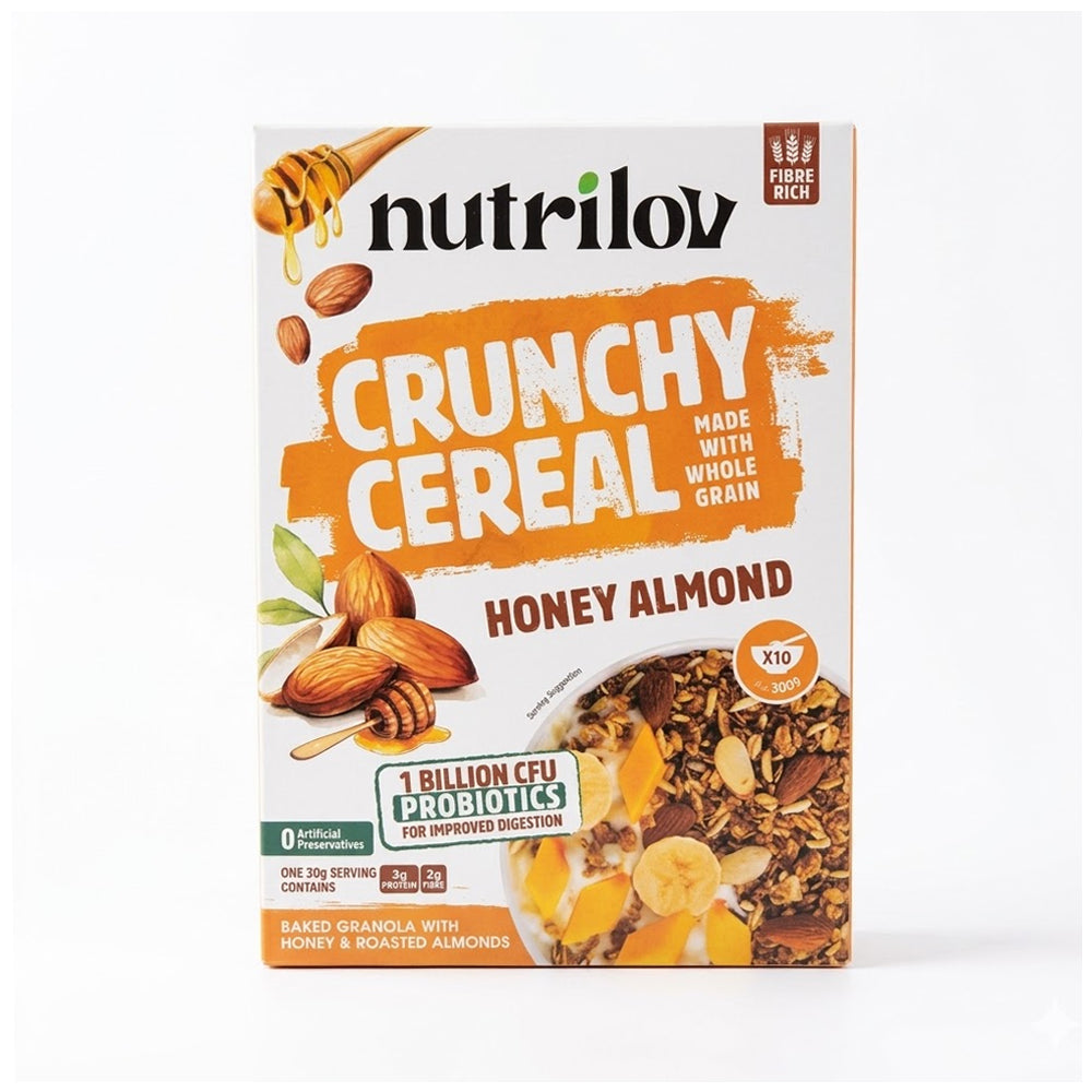 NUTRILOV CRUNCHY CEREAL HONEY ALMOND 300G