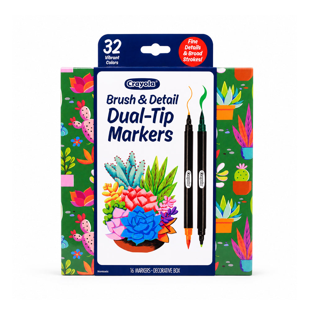586755 CRY 16CT BRUSH DUAL END MARKERS A.I