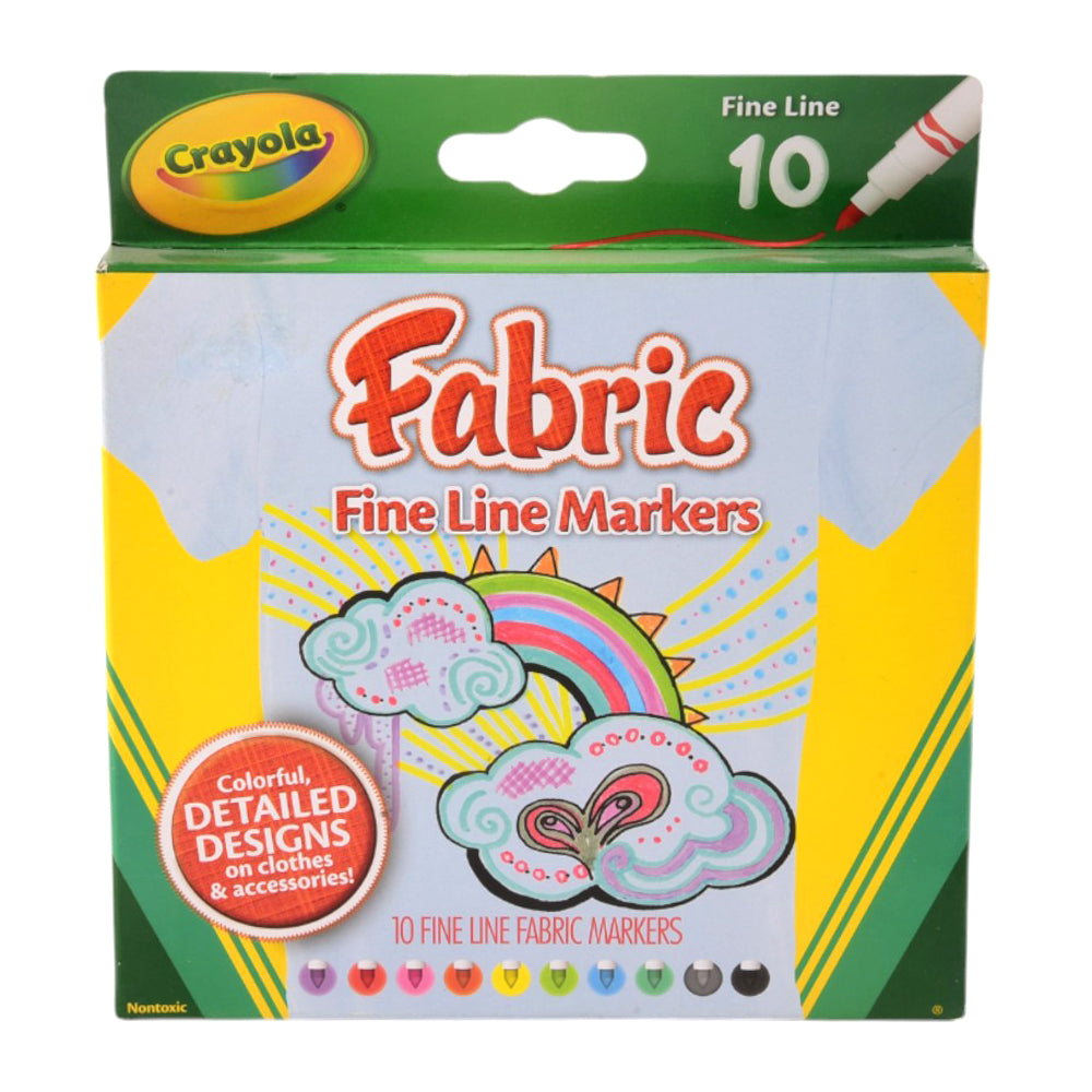 588626 CRY FABRIC FINE LINE MARKER 10PC