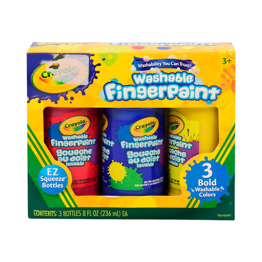 CRAYOLA CRYON 3CT 8OZ FINGER PRINT PRIMARY COLOR 551310