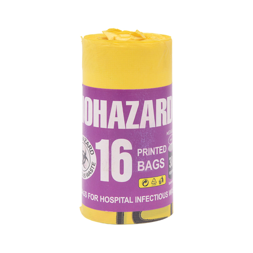 BIO HAZARD REFUSE SACKS 16 PCS PC