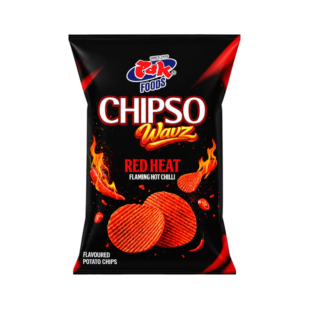 PAK FOODS CHIPSO BBQ CHIPS NATURAL POTATO WAVZ 88 GM