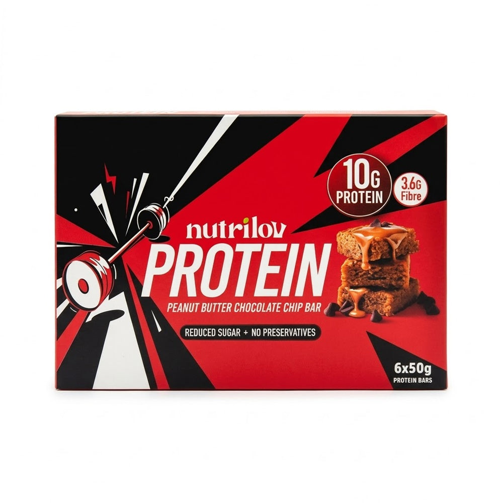 NUTRILOV PROTEIN PEANUT BUTTER & CHOCOLATE CHIP 6 BAR 50G