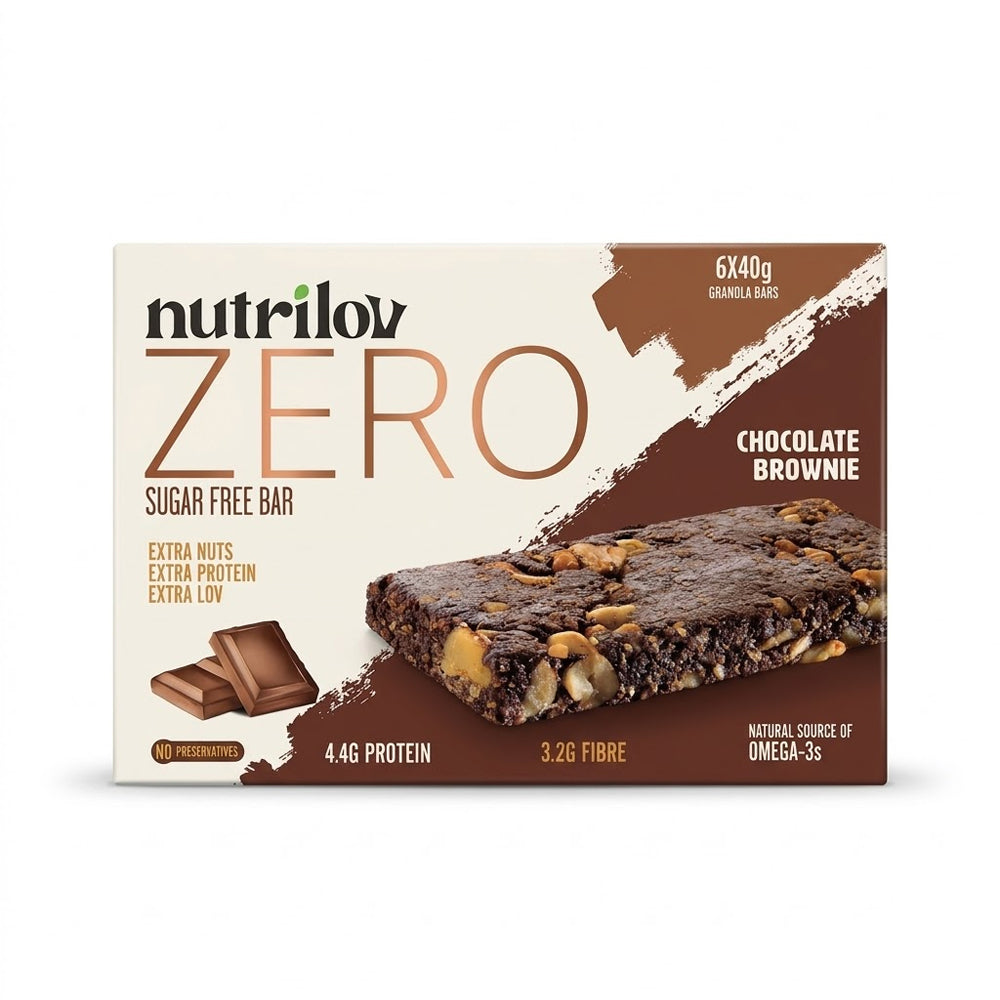 NUTRILOV ZERO CHOCOLATE BROWNIE 40G X 6 BARS