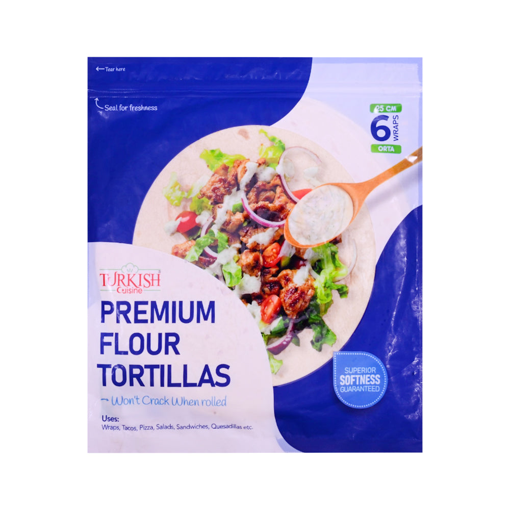 TURKISH CUISINE PREMUM FLOUR TORTILLAS 25 CM