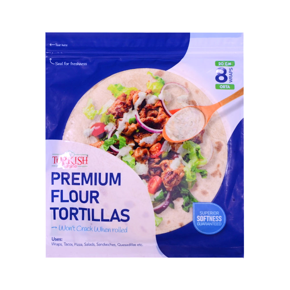 TURKISH CUISINE PREMUM FLOUR TORTILLAS 20 CM