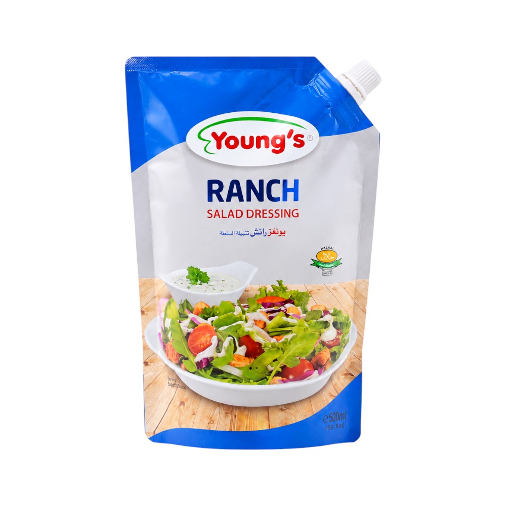YOUNGS RANCH SALAD DRESSING SAUCE  POUCH 500 ML