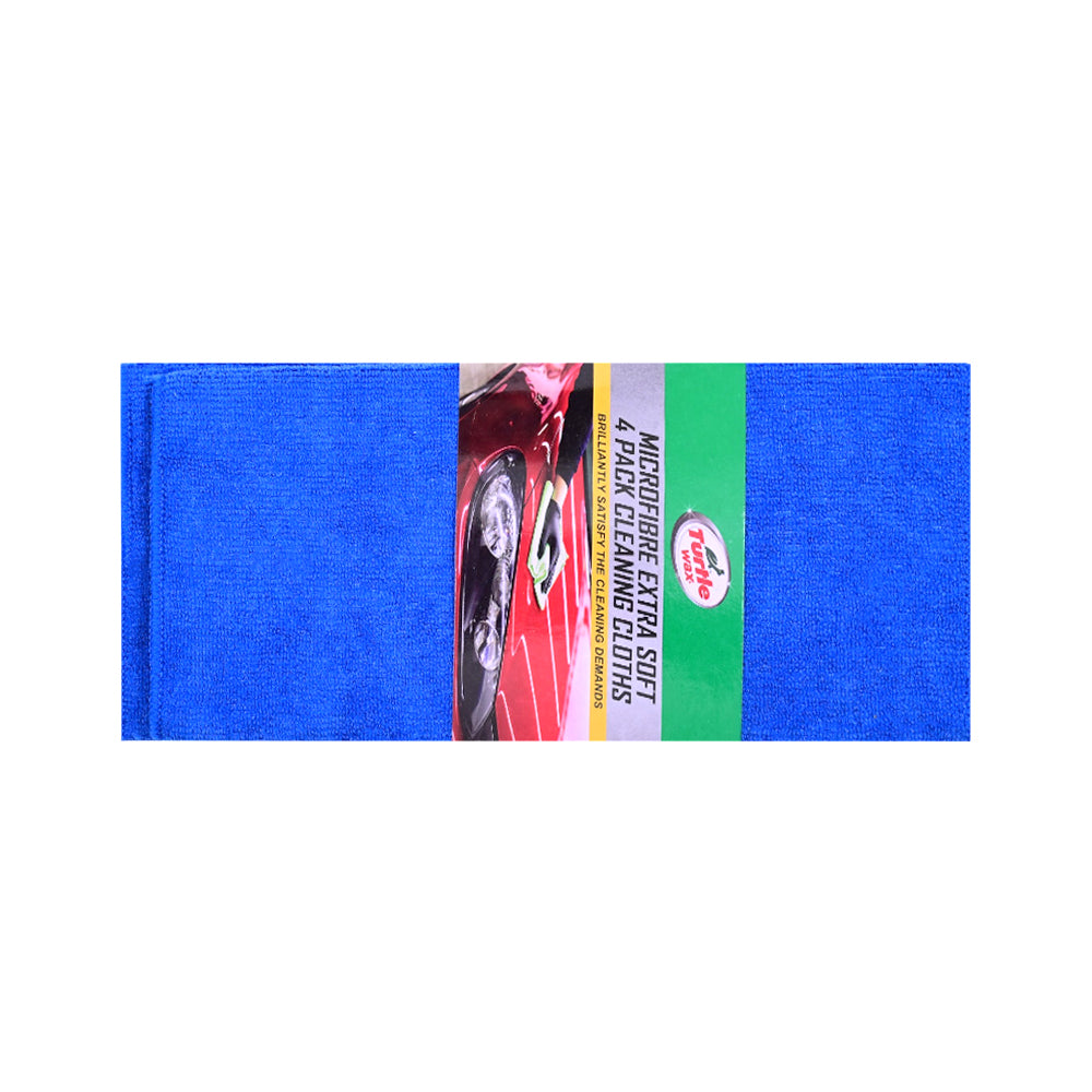 TURTLE WAX MICROFIBER EXTRA SOFT 4 PACK CLEANING CLOTH